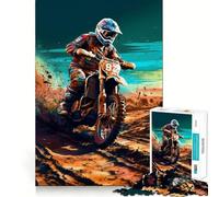 Puzzle da 1000 pezzi con soggetto motociclistico per ragazzi, ideale per stimolare la mente, rilassare e fuggire dalla realtà, con bordi precisi (38x26cm)