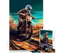 Puzzle da 1000 pezzi con soggetto motociclistico per ragazzi, ideale per stimolare la mente, rilassare e fuggire dalla realtà, con bordi precisi (38x26cm)