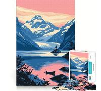 Puzzle da 1000 pezzi con soggetto natura dell'Alaska,taglio senza soluzione di continuità,gioco creativo,giocattolo per il tempo libero,Natale,arte per il tempo libero (38x52cm)