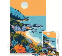 Puzzle da 1000 pezzi con soggetto natura dell'Oceano Pacifico,ideale per ragazzi,per un allenamento intelligente,svago e relax,con taglio impeccabile,perfetto come regalo di Natale (38x52cm)