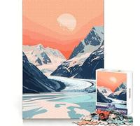 Puzzle da 1000 pezzi con soggetto naturalistico dell'Alaska, ideale per stimolare la mente, per il tempo libero e come regalo di compleanno con chiusura di sicurezza (38x52cm)