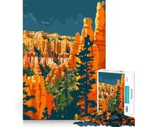 Puzzle da 1000 pezzi con soggetto naturalistico di Bryce Canyon,divertente gioco di squadra e stimolante per la mente,ideale per momenti di relax e come regalo di compleanno (38x52cm)
