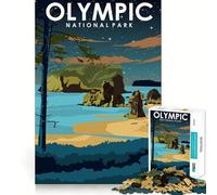 Puzzle da 1000 pezzi con soggetto Parco Nazionale Olimpico,incastro perfetto,per un gioco rilassante e stimolante,ideale per Natale e tempo libero (50x75cm)