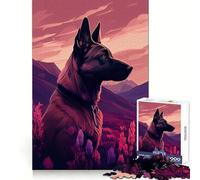 Puzzle da 1000 pezzi con soggetto Pastore Belga Malinois e Natura, ideale per adolescenti Sviluppa le capacità logiche, rilassa la mente, divertente e sicuro da assemblare Ottimo regalo (50x75cm)
