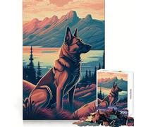 Puzzle da 1000 pezzi con soggetto Pastore Belga Malinois e Natura, ideale per ragazzi, stimola la logica e favorisce il relax Dimensioni compatte, regalo memorabile (50x75cm)
