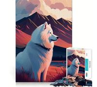 Puzzle da 1000 pezzi con soggetto Samoiedo Natura per adolescenti, ideale per rafforzare la memoria, per un divertimento rilassante e di qualità, regalo perfetto (50x75cm)
