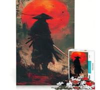 Puzzle da 1000 pezzi con soggetto samurai giapponesi, antistress, per divertimento in famiglia, con pezzi di forma casuale che si incastrano perfettamente 50x75cm