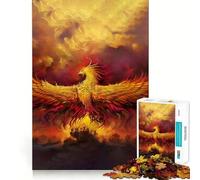 Puzzle da 1000 pezzi con soggetto "Uccello Fenice" e mitologia, ideale per adolescenti Migliora la memoria, favorisce il rilassamento mentale e crea un regalo creativo (50x75cm)