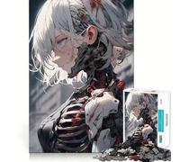 Puzzle da 1000 pezzi con soldato, robot e ragazza anime, ideale per adolescenti, per sviluppare la memoria, facile da giocare, con bordi puliti, a sorpresa per Natale (50x75cm)