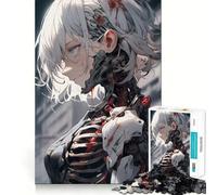 Puzzle da 1000 pezzi con soldato, robot e ragazza anime, per adolescenti, gioco di logica, momento di relax, taglio preciso, pezzo da collezione (38x26cm)