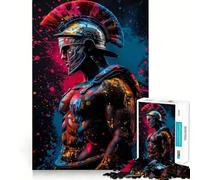 Puzzle da 1000 pezzi con soldato spartano per adulti,gioco di memoria e allenamento per la mente,taglio preciso,finitura di alta qualità,un modo coinvolgente per trascorrere il tempo libero (38x26cm)
