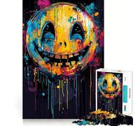 Puzzle da 1000 pezzi con sorrisi su volti colorati, ideale per adulti, con design logico, per un piacevole svago, con bordi definiti e un regalo delizioso 38x26cm