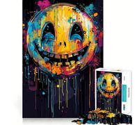 Puzzle da 1000 pezzi con sorrisi su volti colorati, ideale per adulti, con design logico, perfetto per il tempo libero, bordi netti e un regalo delizioso 50x75cm