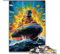 Puzzle da 1000 pezzi con sottomarini colorati, 50x75cm, design intricato per adolescenti, decorazioni fai da te e divertimento che stimola la mente.