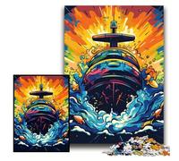 Puzzle da 1000 pezzi con sottomarini colorati per adulti, adolescenti e famiglie - Gioco rompicapo fai da te, formato regalo, dimensioni 26x38cm