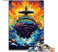 Puzzle da 1000 pezzi con sottomarini colorati, per adulti, gioco interattivo per famiglie, rompicapo, giocattolo educativo (dimensioni 50x75cm)