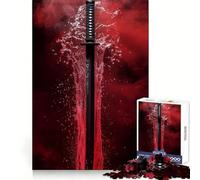 Puzzle da 1000 pezzi con spada da samurai nell'acqua per adulti, ideale per stimolare la memoria, per un divertimento rilassante e un regalo memorabile (38x52cm)