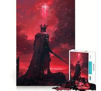 Puzzle da 1000 pezzi con spada del cavaliere rosso per adolescenti, ideale per rafforzare la memoria e il legame familiare, con bordi precisi e un regalo pensato con cura (38x52cm)