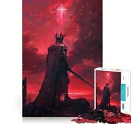Puzzle da 1000 pezzi con spada del cavaliere rosso per adulti, ideale per rafforzare la memoria, per un divertimento informale, con bordi netti e un design classico (50x75cm)