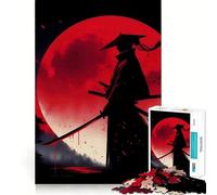 Puzzle da 1000 pezzi con spada insanguinata da samurai per adulti, ideale per rafforzare la memoria, divertimento e svago, con bordi di qualità e design elegante (50x75cm)
