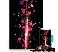 Puzzle da 1000 pezzi con spada katana samurai per adulti, gioco di logica, antistress, ritaglio preciso, oggetto da collezione (50x75cm)