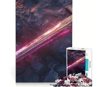Puzzle da 1000 pezzi con spada magica rosso neon gioco rompicapo allena la mente e la manualità ideale come decorazione da scrivania 50x75cm