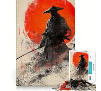 Puzzle da 1000 pezzi con spada Samurai della Luna Rossa per adulti, ideale per migliorare la memoria, per un piacevole svago, un'attività di assemblaggio e collezione artistica (38x26cm)