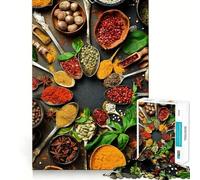 Puzzle da 1000 pezzi con spezie, cibo e cucina per adulti, gioco di sfida per la mente, gioco di gruppo, dettagli nitidi, regalo perfetto 50x75cm