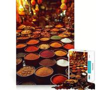 Puzzle da 1000 pezzi con spezie, cibo e cucina per adulti, gioco di sfida per la mente, gioco di gruppo, dettagli nitidi, regalo perfetto 50x75cm