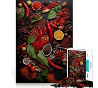 Puzzle da 1000 pezzi con spezie, cibo e cucina per adulti, gioco per esercizi mentali, antistress, design da assemblare, regalo elegante 38x26cm