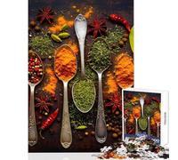 Puzzle da 1000 pezzi con spezie ed erbe aromatiche colorate Gioco divertente per le vacanze a casa ideale per passare il tempo decorazione domestica e per rafforzare l'amore tra le coppie (26x38cm)