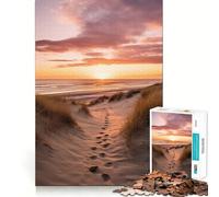 Puzzle da 1000 pezzi con spiaggia e tramonto,bordi lisci,gioco di abilità mentale,divertimento,momenti di relax,regalo di compleanno per hobby (50x75cm)