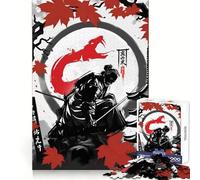 Puzzle da 1000 pezzi con spirito serpente e samurai per adolescenti, ideale per rafforzare la memoria e il legame familiare, con bordi precisi e un regalo pensato con cura (38x52cm)