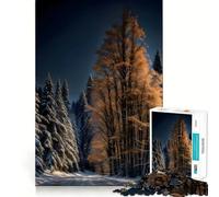 Puzzle da 1000 pezzi con splendido paesaggio invernale,incastro preciso,gioco cognitivo,regalo,momento di divertimento e relax,scena natalizia artistica (50x75cm)