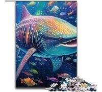 Puzzle da 1000 pezzi con squalo balena colorato per adulti, dimensioni 26x38cm, regalo perfetto per la festa della mamma, compleanni, Natale