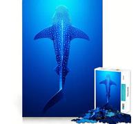 Puzzle da 1000 pezzi con squalo balena e soggetto subacqueo per adolescenti,gioco di memoria e richiamo mentale,incastro,nessun pezzo che si stacca,ideale da portare in viaggio,gioco per allenare