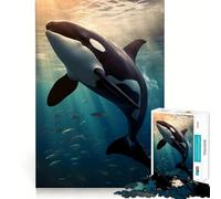 Puzzle da 1000 pezzi con squalo balena gioco di concentrazione,precisione e abilità nel taglio,hobby affascinante per i momenti di svago (50x75cm)