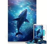 Puzzle da 1000 pezzi con squalo balena per ragazzi,divertente da giocare,con incastri precisi e senza spazi vuoti,ideale per il divertimento in famiglia (50x75cm)