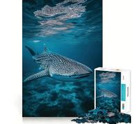 Puzzle da 1000 pezzi con squalo balena sott'acqua,divertente per allenare la mente,con incastri precisi e senza spazi vuoti,ideale per momenti di condivisione con i propri cari (38x52cm)