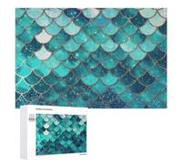 Puzzle da 1000 pezzi con stampa a squame di sirena puzzle personalizzati in legno per adulti foto puzzle arte decorazione da parete per compleanno, matrimonio, San Valentino, anniversario