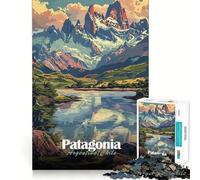 Puzzle da 1000 pezzi con stampa artistica del paesaggio della Patagonia,gioco di incastro pulito,regalo intelligente,momento di relax,decorazione natalizia (38x26cm)