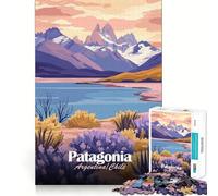 Puzzle da 1000 pezzi con stampa artistica del paesaggio della Patagonia,pezzi ben definiti,sfida mentale,gioco rilassante,divertente,opera d'arte natalizia (50x75cm)