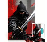 Puzzle da 1000 pezzi con stampa artistica di un guerriero ninja, ideale per adulti, un gioco stimolante per la mente e per il tempo libero Dimensioni nitide, (38x26cm)