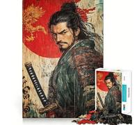 Puzzle da 1000 pezzi con stampa artistica di un guerriero samurai ideale per ragazzi per stimolare la memoria per il tempo libero a casa per assemblare immagini e creare un regalo perfetto (38x52cm)
