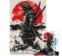 Puzzle da 1000 pezzi con stampa artistica di un guerriero samurai per adulti, gioco di logica intelligente, divertente e silenzioso, con bordi lisci, ideale come regalo per le festività (38x52cm)
