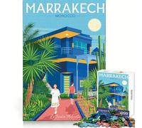 Puzzle da 1000 pezzi con stampa di Marrakech,Marocco,per adulti,ideale per stimolare la memoria,il tempo libero e creare un'atmosfera piacevole Regalo creativo (38x52cm)