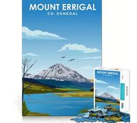Puzzle da 1000 pezzi con stampa di viaggio del Monte Errigal,taglio perfetto,divertente risoluzione di problemi,gioco gratuito,regalo di Natale (38x52cm)