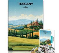 Puzzle da 1000 pezzi con stampa di viaggio in Toscana,Italia,per adulti,regali per ammazzare il tempo durante le vacanze Ogni pezzo è unico: un gioco stimolante e divertente per tutta la famiglia