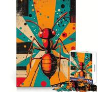Puzzle da 1000 pezzi con stampa geometrica audace di formiche, ideale per adolescenti, perfetto per l'esercizio mentale, il relax e come regalo (50x75cm)
