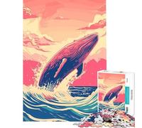 Puzzle da 1000 pezzi con stampa Risograph tema animali sfida per l'intelligenza gioco avvincente antistress idea regalo (dimensioni 38x26cm)